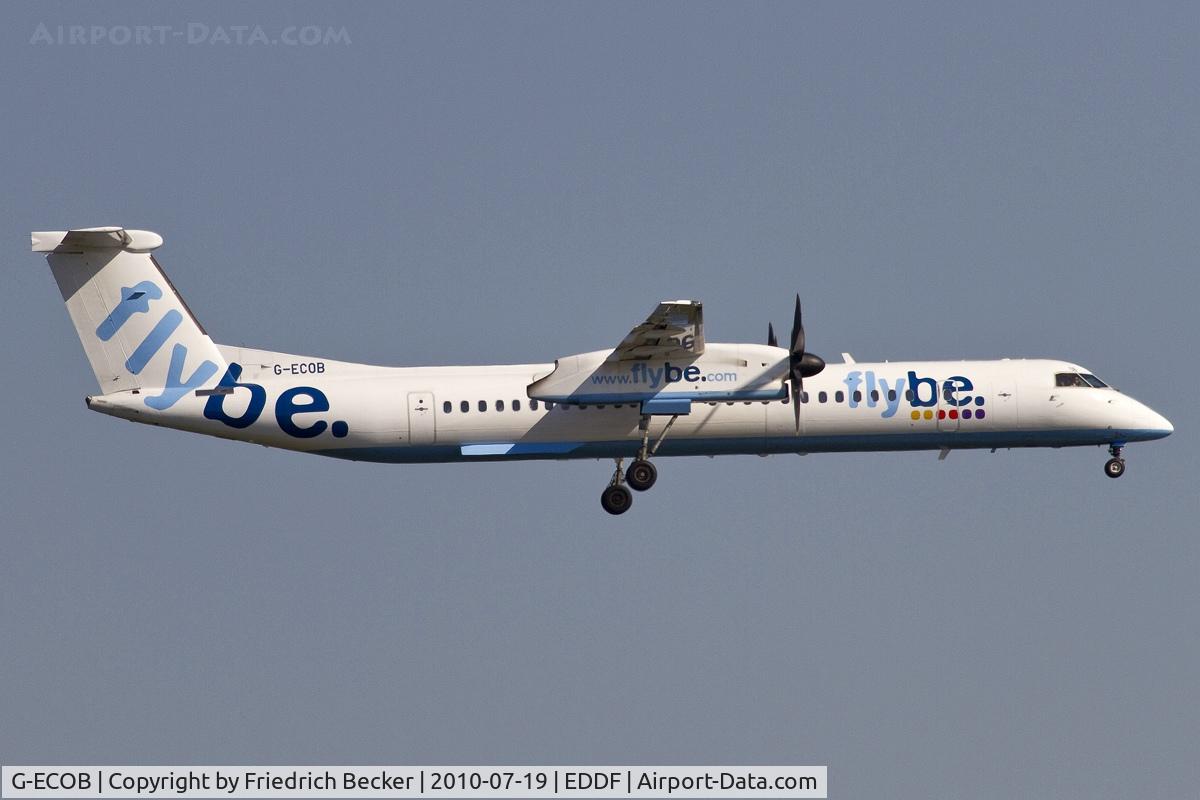 G-ECOB, 2007 De Havilland Canada DHC-8-402Q Dash 8 C/N 4185, on final RW07R