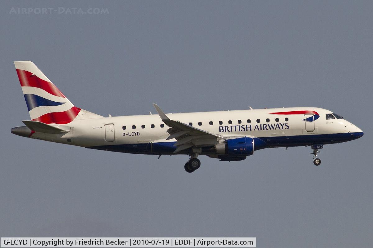 G-LCYD, 2009 Embraer 170STD (ERJ-170-100STD) C/N 17000294, on final RW07R
