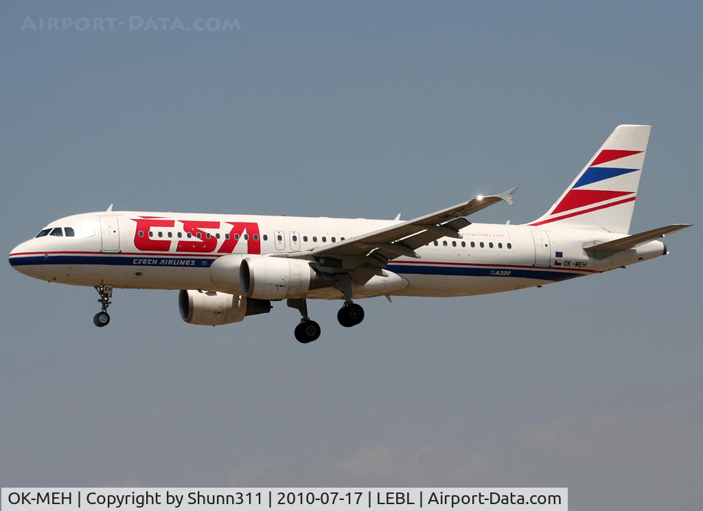 OK-MEH, 2007 Airbus A320-214 C/N 3031, Landing rwy 25R