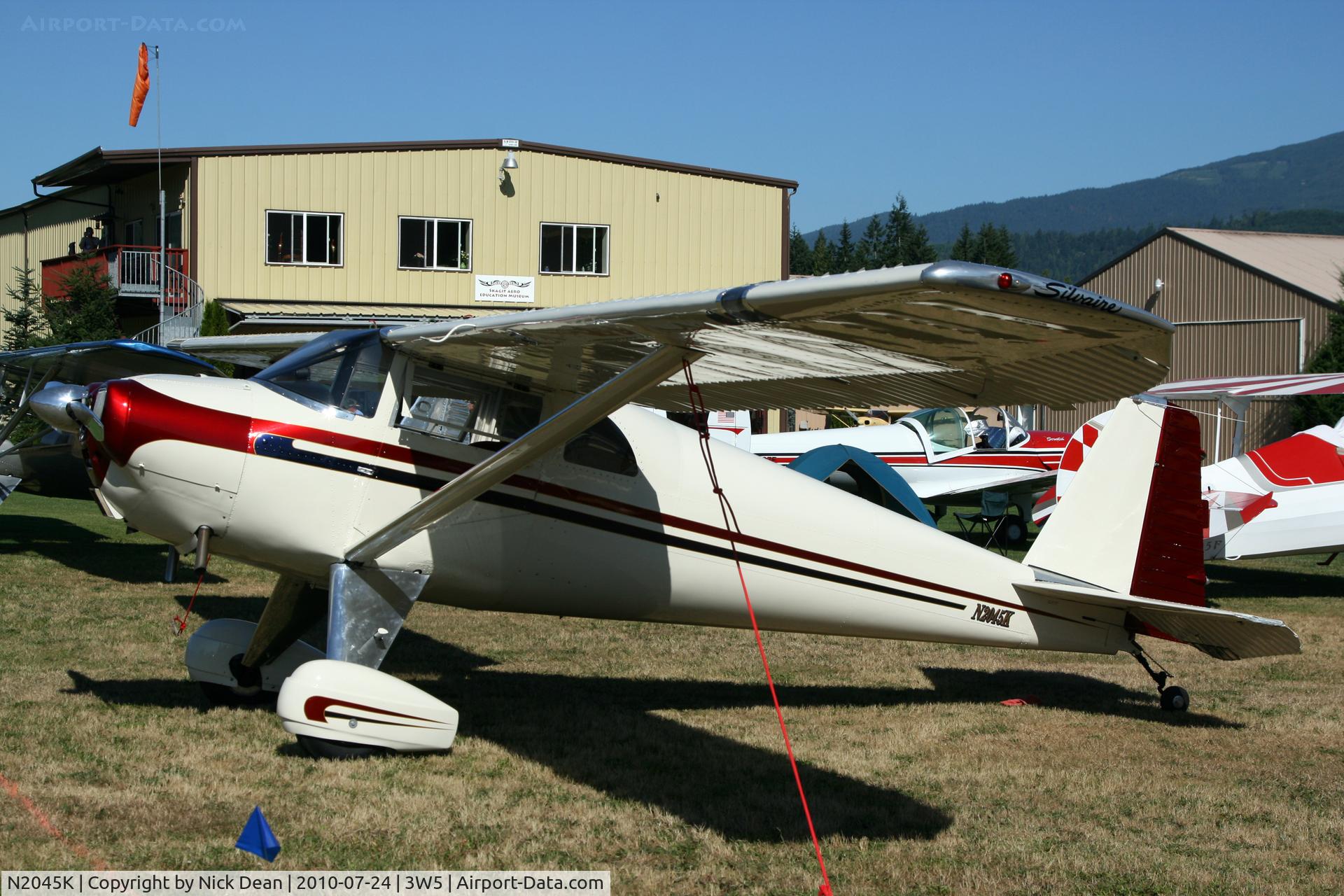 N2045K, 1947 Luscombe 8E Silvaire C/N 4772, 3W5