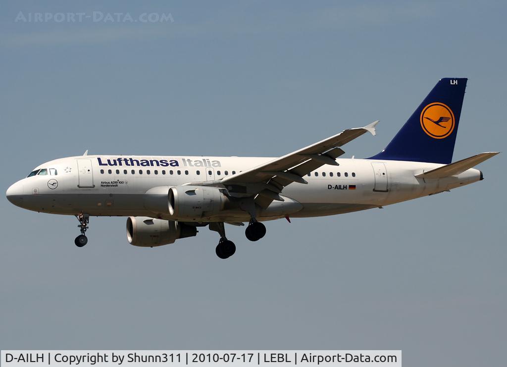 D-AILH, 1997 Airbus A319-114 C/N 641, Landing rwy 25R