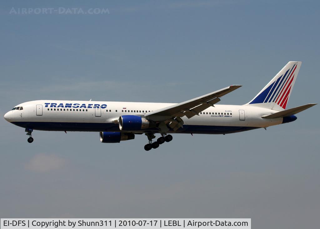 EI-DFS, 1991 Boeing 767-33A C/N 25346, Landing rwy 25R