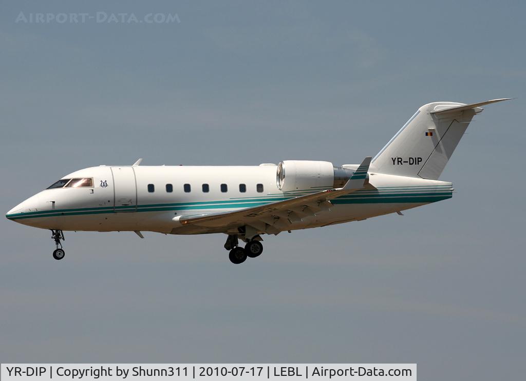 YR-DIP, 2000 Bombardier Challenger 604 (CL-600-2B16) C/N 5475, Landing rwy 25R