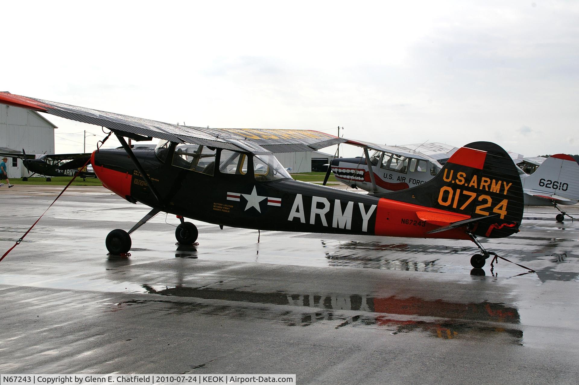 N67243, 1950 Cessna L-19A C/N 21462, At the L-bird fly in breakfast.  L-19A/O-1A 50-1724.  c/n is really 21462