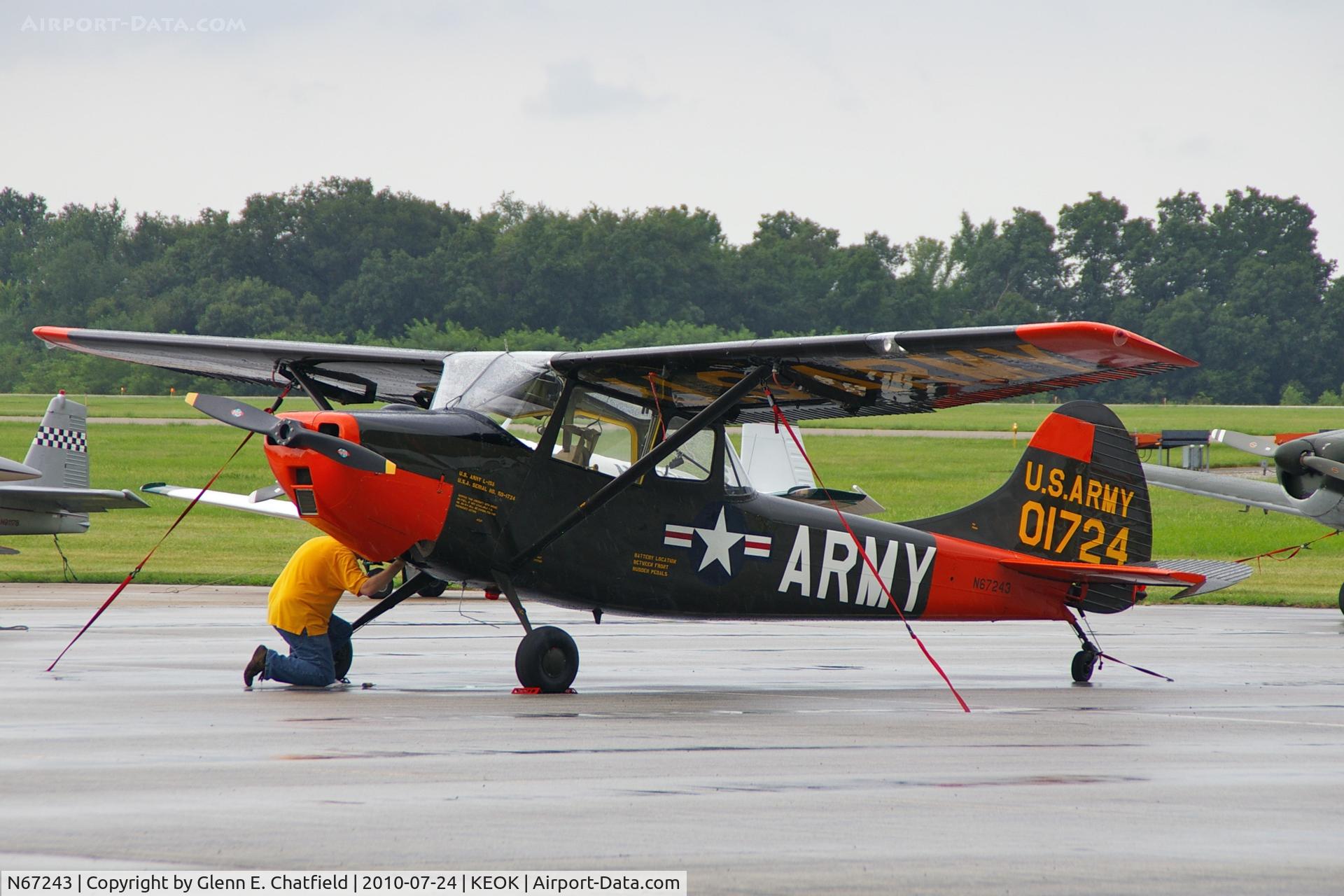 N67243, 1950 Cessna L-19A C/N 21462, At the L-bird fly in breakfast.  L-19A/O-1A 50-1724.  c/n is really 21462