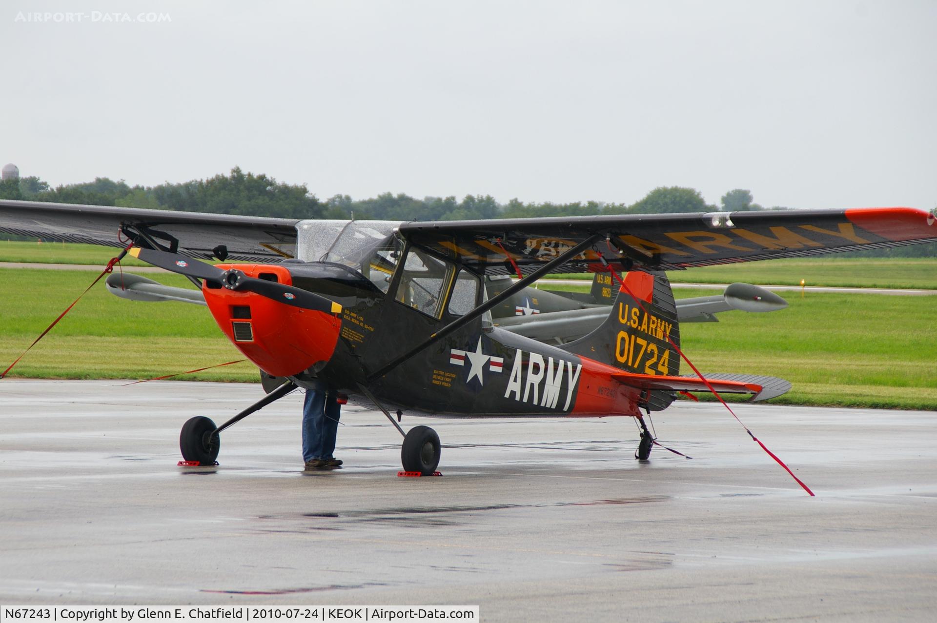 N67243, 1950 Cessna L-19A C/N 21462, At the L-bird fly in breakfast.  L-19A/O-1A 50-1724.  c/n is really 21462