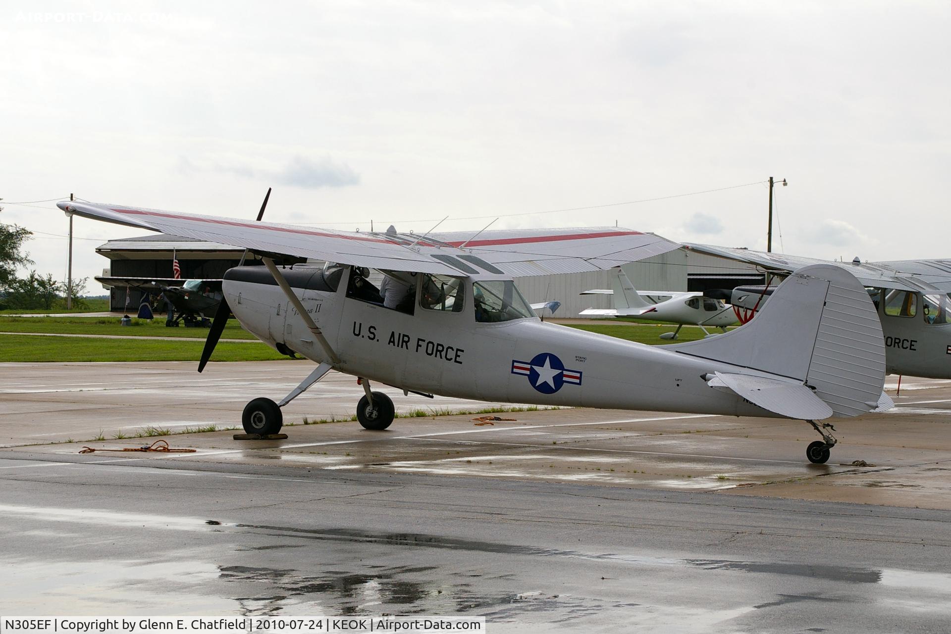 N305EF, Cessna L-19E Bird Dog C/N 24576, New paint since I last saw her.