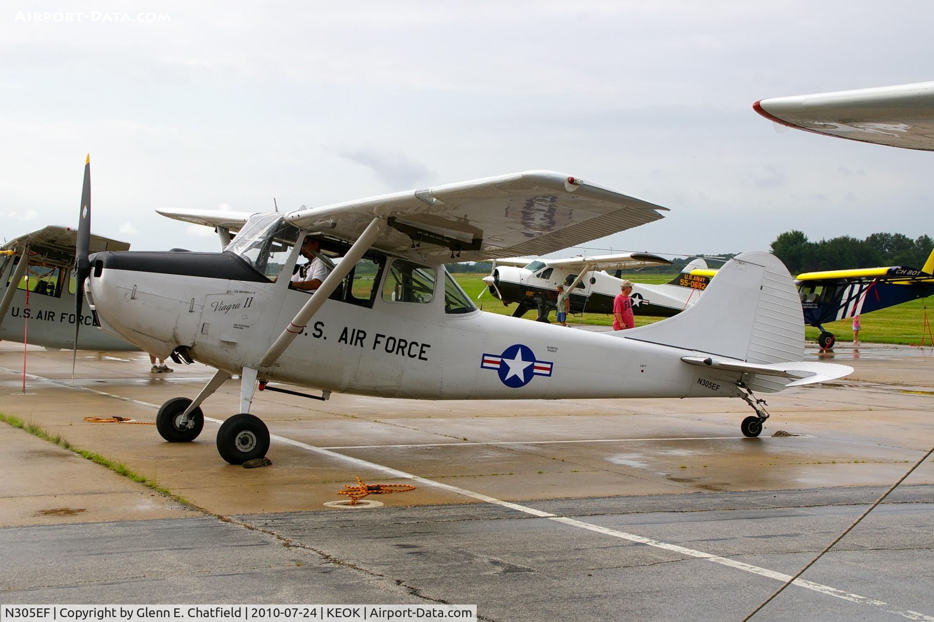 N305EF, Cessna L-19E Bird Dog C/N 24576, New paint since I last saw her.