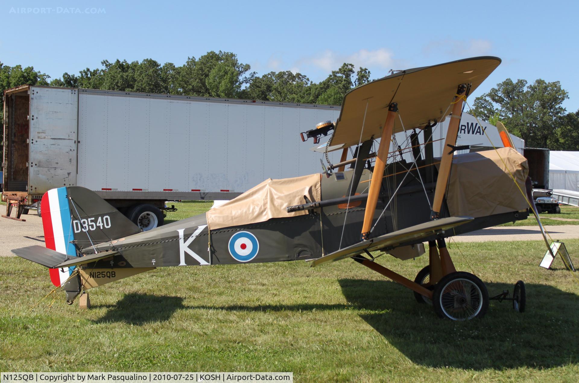 N125QB, Royal Aircraft Factory SE-5A Replica C/N D3540, SE5A