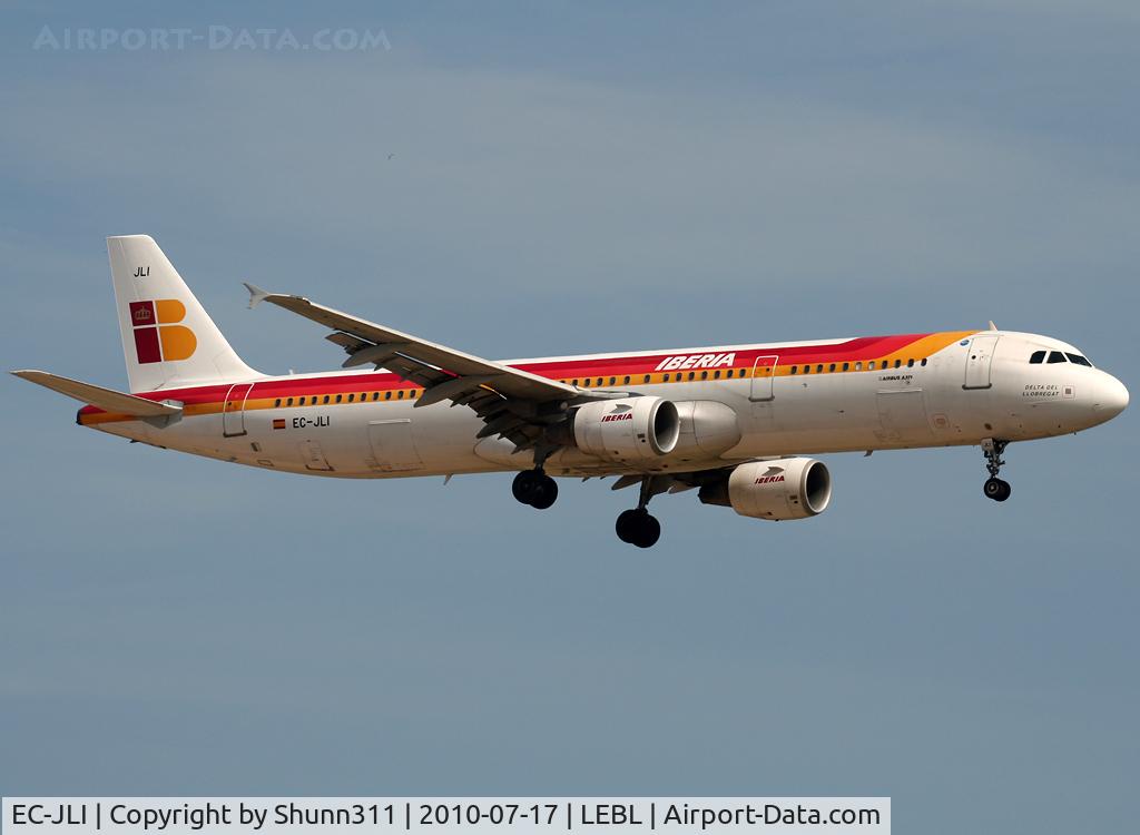 EC-JLI, 2005 Airbus A321-211 C/N 2563, Landing rwy 25R