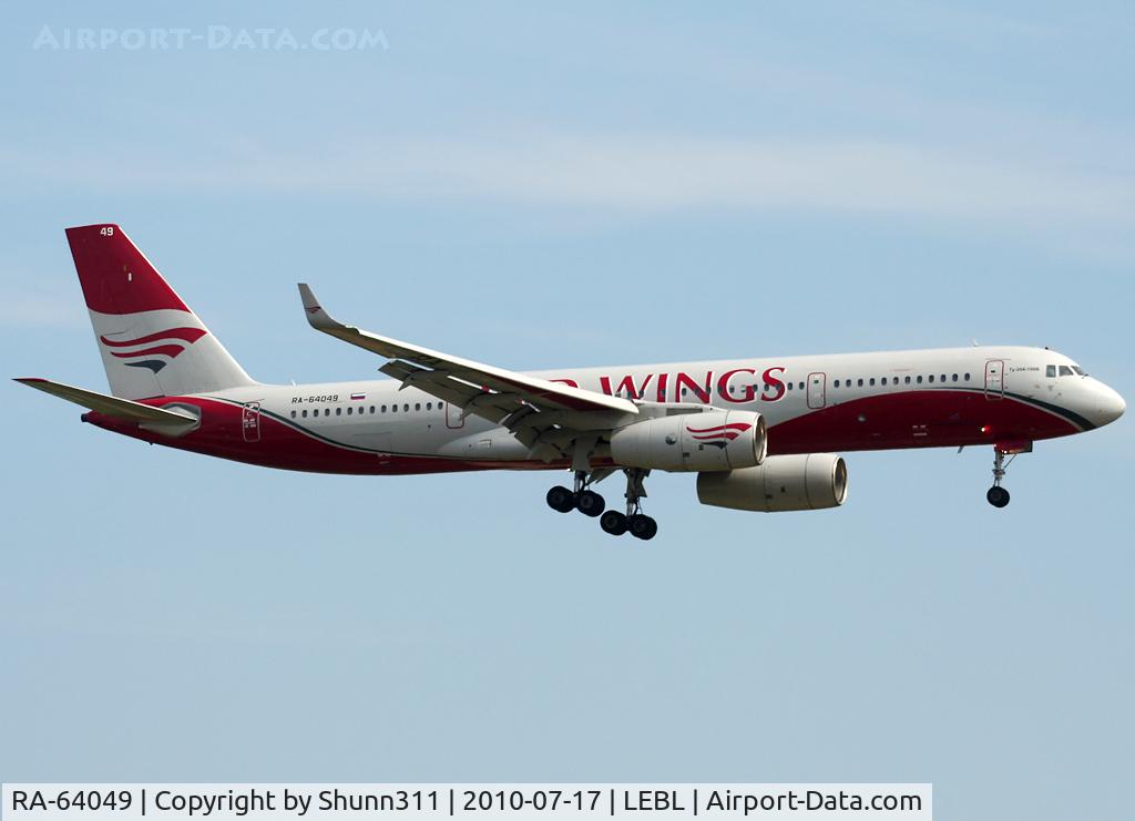 RA-64049, 2009 Tupolev Tu-204-100 C/N 145074-64049, Landing rwy 25R