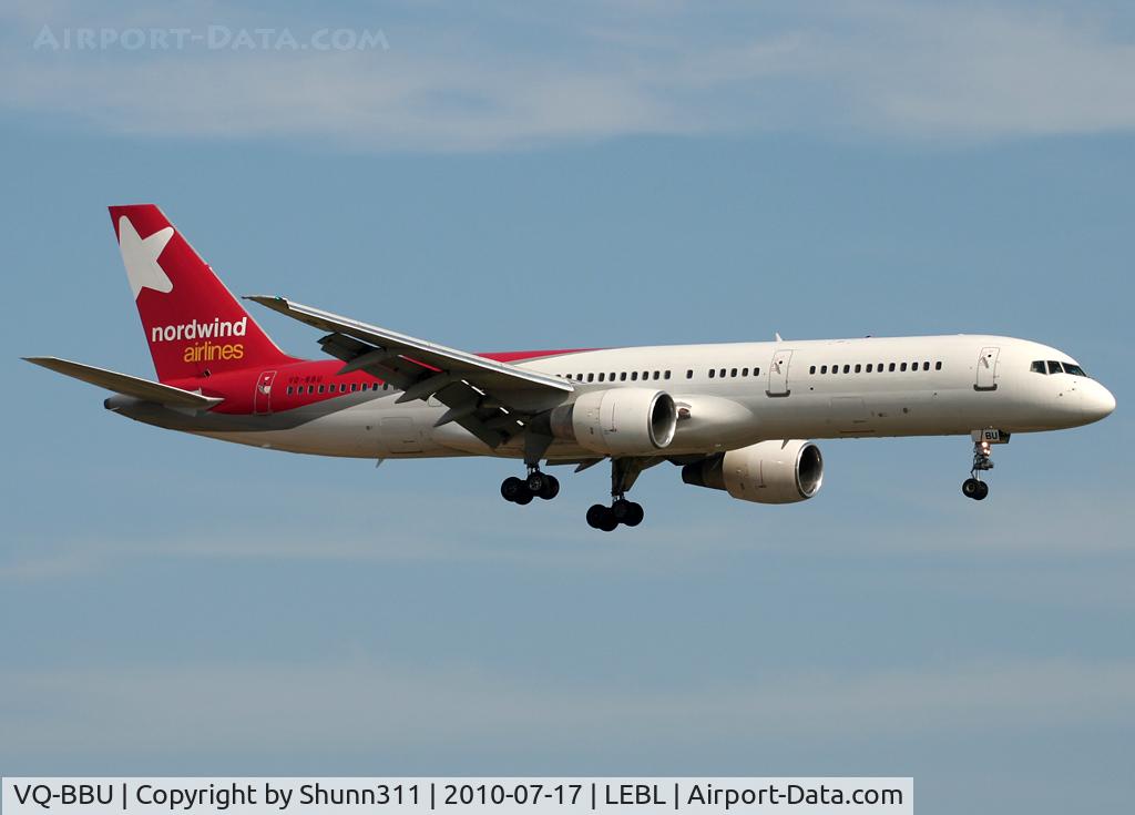 VQ-BBU, 1998 Boeing 757-2Q8 C/N 29442, Landing rwy 25R