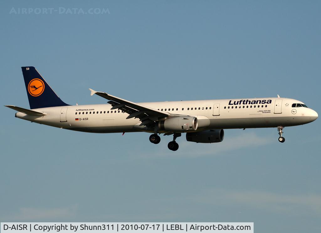D-AISR, 2009 Airbus A321-231 C/N 3987, Landing rwy 25R