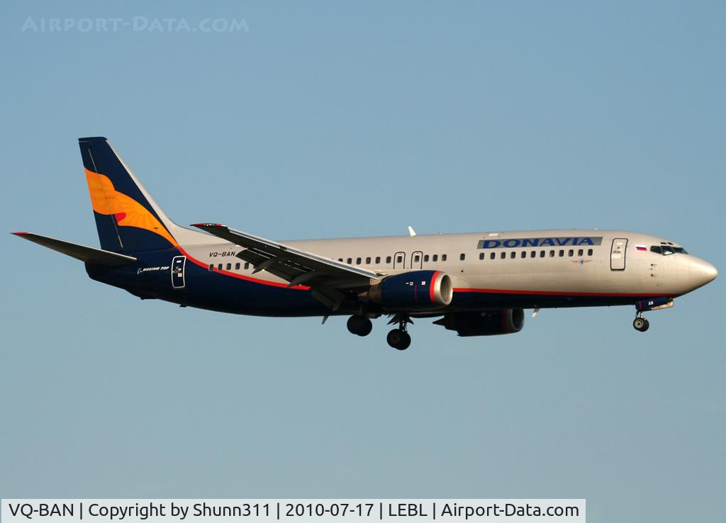 VQ-BAN, 1994 Boeing 737-4Q8 C/N 25113, Landing rwy 25R