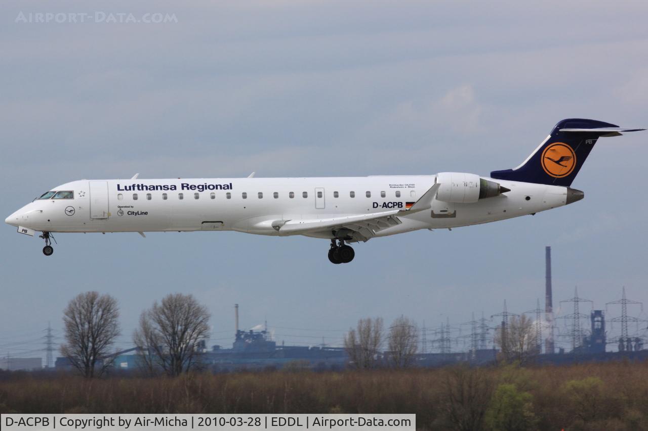 D-ACPB, 2001 Canadair CRJ-701ER (CL-600-2C10) Regional Jet C/N 10013, Lufthansa, CityLine, Canadair CL-600-2C10 Regional Jet CRJ-700, CN: 10013, Aircraft Name: Rüdesheim a. Rhein