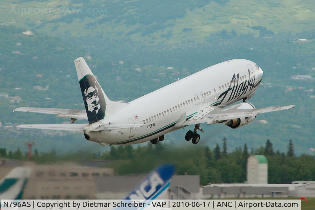 N796AS, 1998 Boeing 737-490 C/N 28891, Alaska Airlines Boeing 737-400