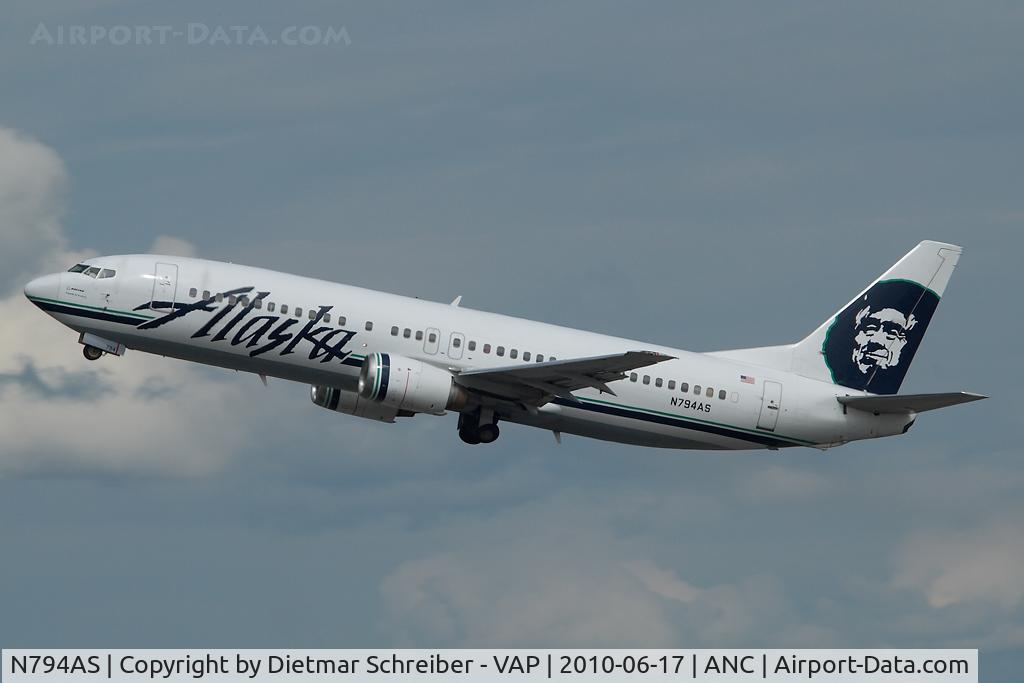 N794AS, 1998 Boeing 737-490 C/N 28889, Alaska Airlines Boeing 737-400