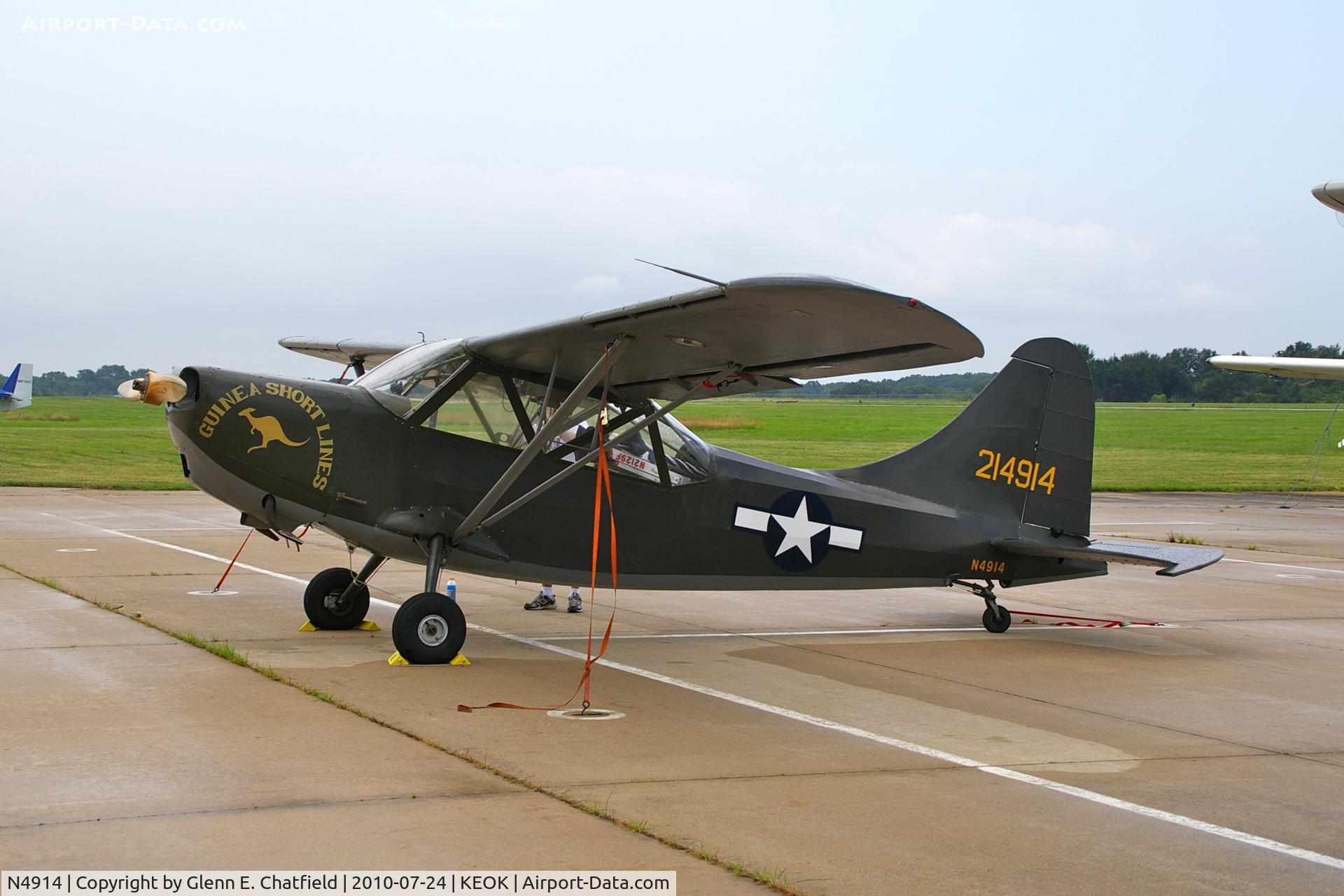 N4914, 1943 Stinson L-5 Sentinel C/N 1120, At the L-bird fly in breakfast
