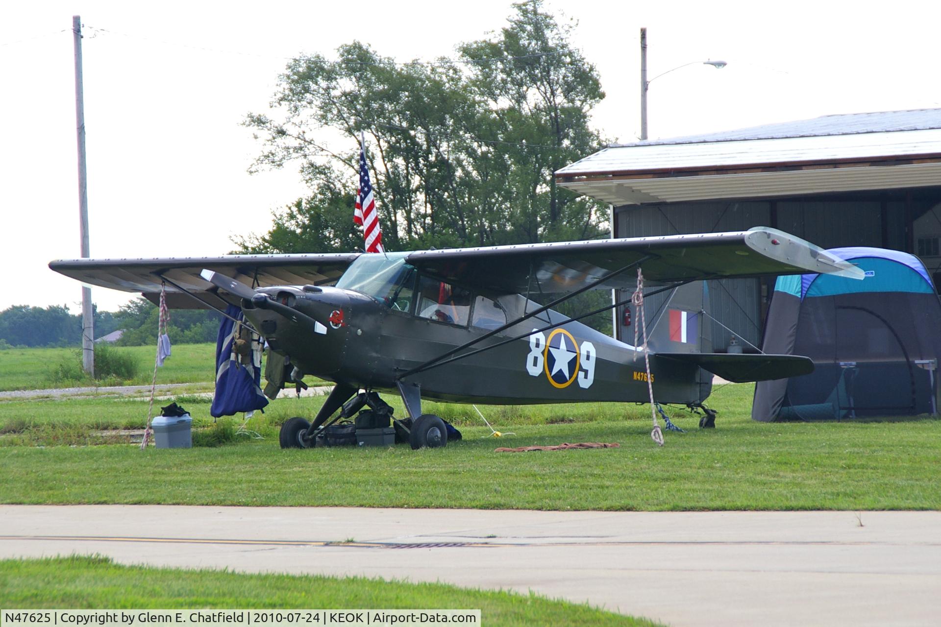 N47625, 1942 Taylorcraft DCO-65 C/N 4486, L-2 at the L-Bird fly in breakfast