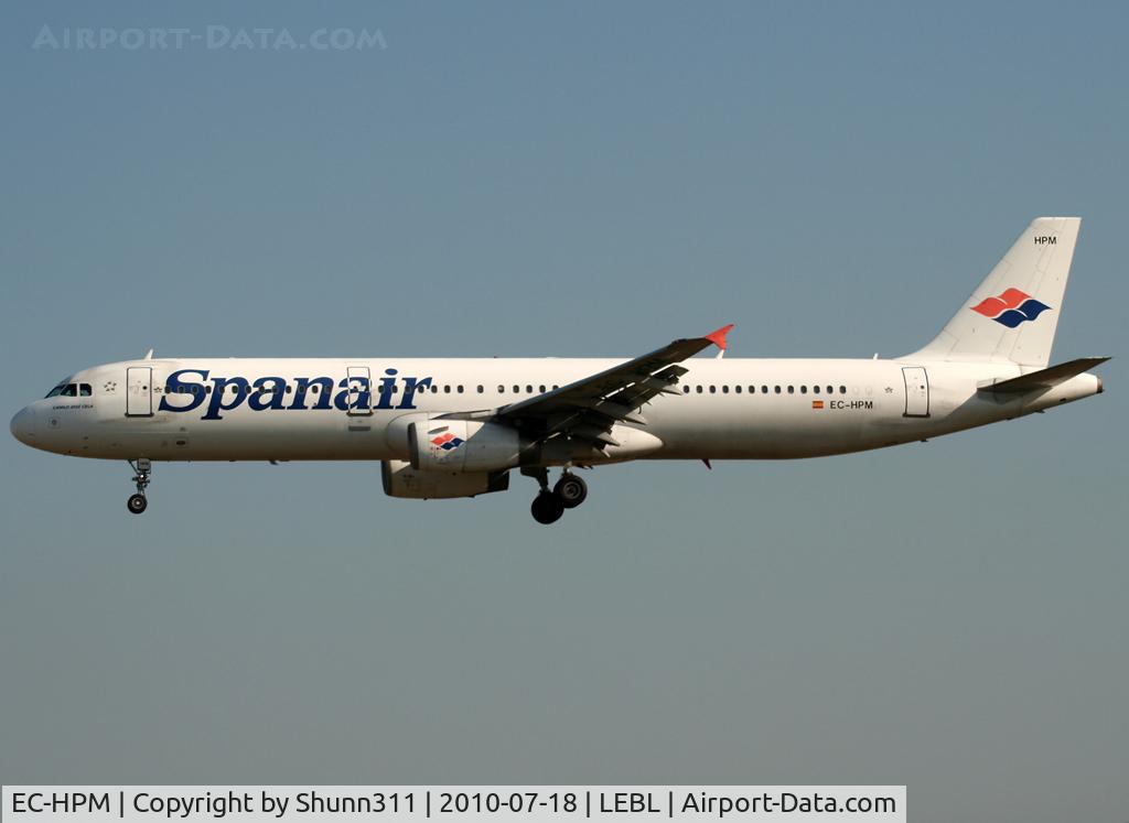 EC-HPM, 2000 Airbus A321-231 C/N 1276, Landing rwy 25R