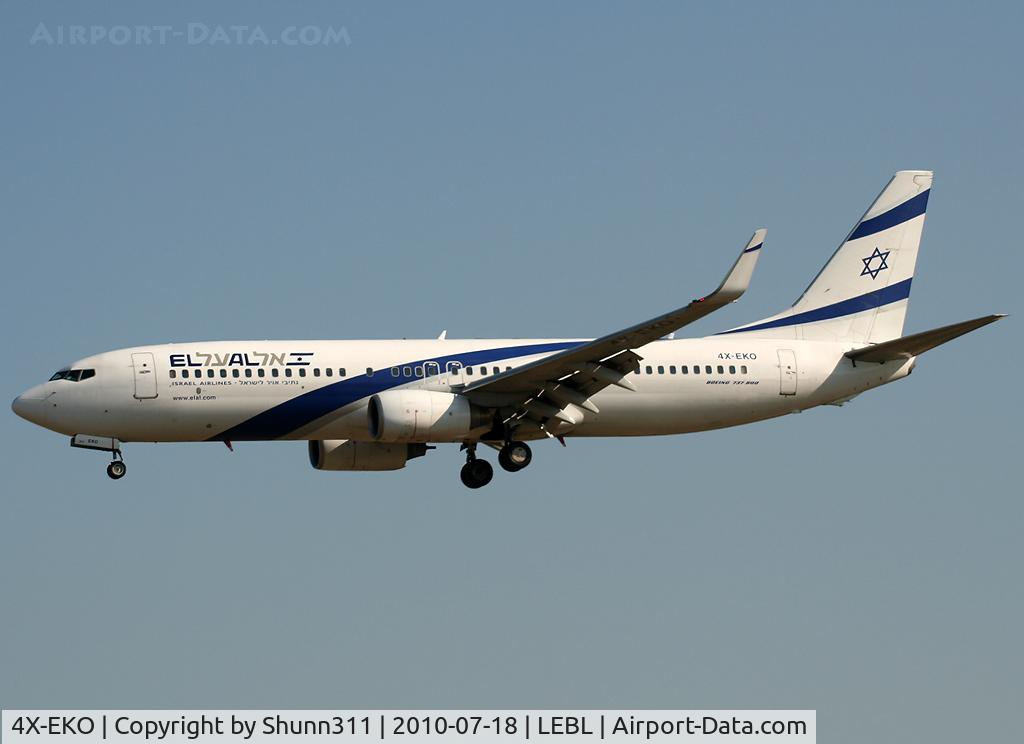 4X-EKO, 2003 Boeing 737-86Q C/N 30287, Landing rwy 25R