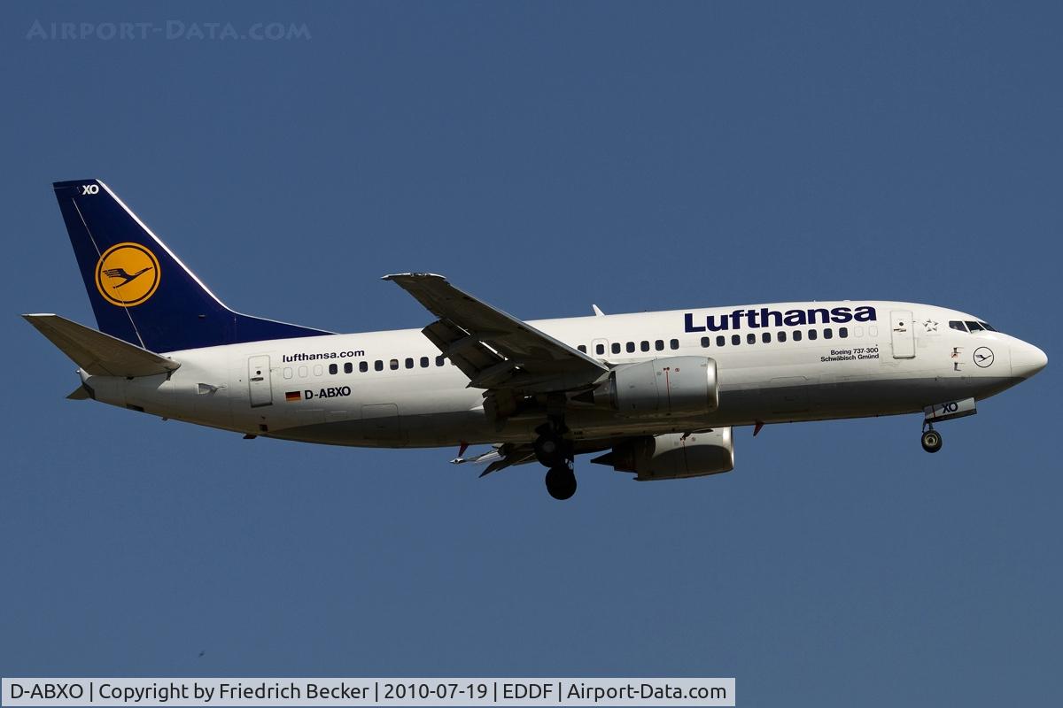 D-ABXO, 1987 Boeing 737-330 C/N 23873, on final RW07R