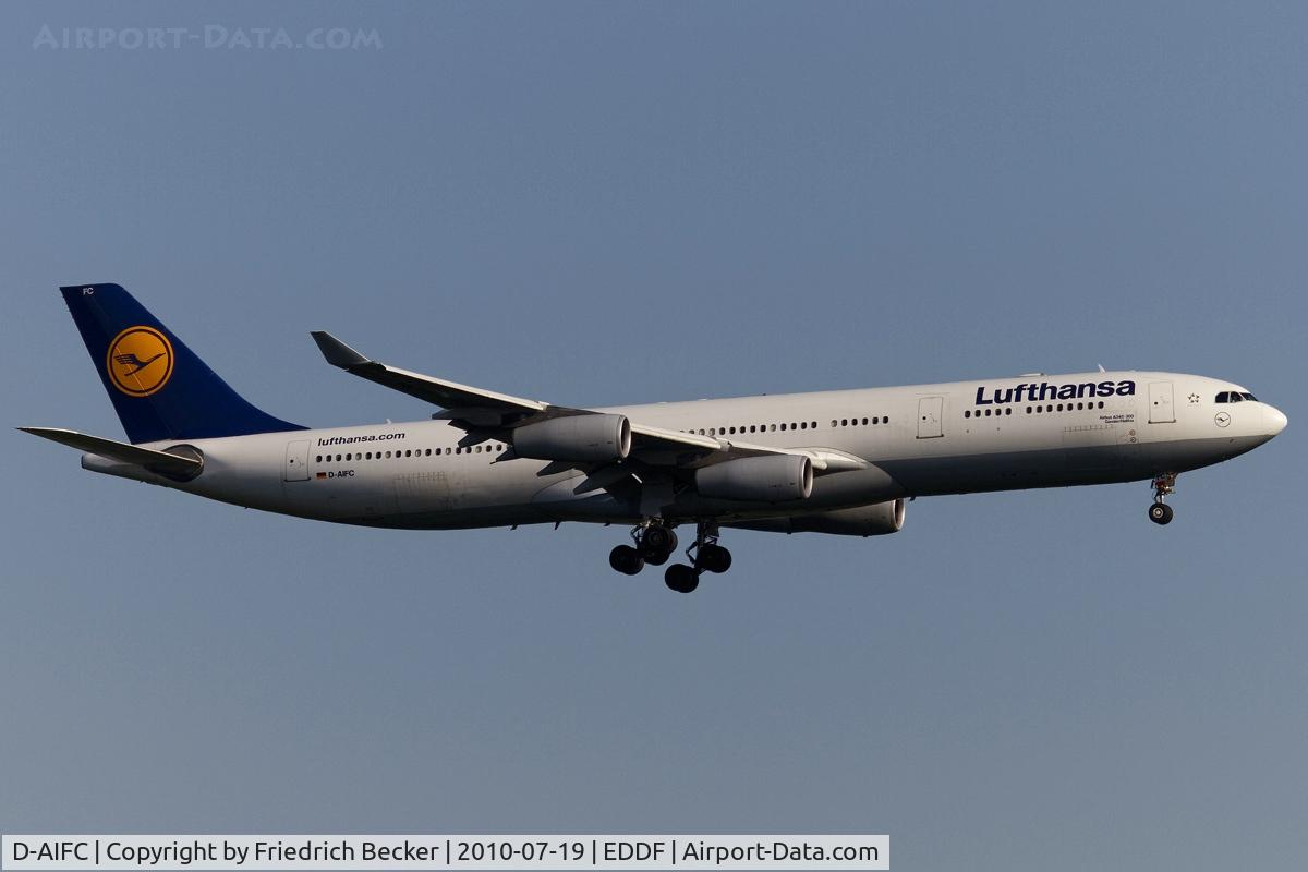 D-AIFC, 2000 Airbus A340-313X C/N 379, on final RW07R