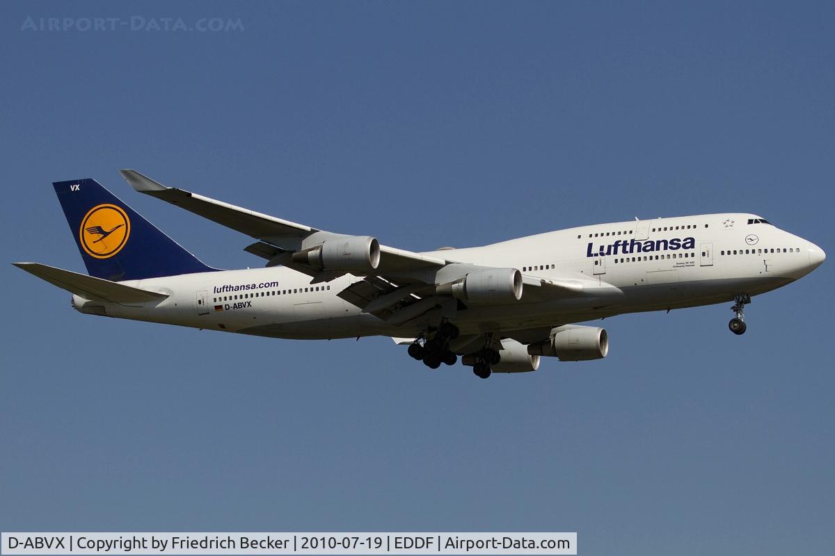 D-ABVX, 1999 Boeing 747-430 C/N 29868, on final RW07R
