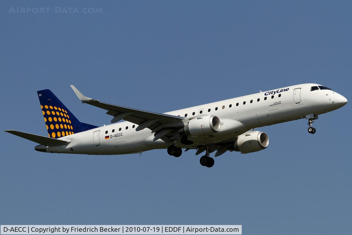 D-AECC, 2009 Embraer 190LR (ERJ-190-100LR) C/N 19000333, on final RW07R