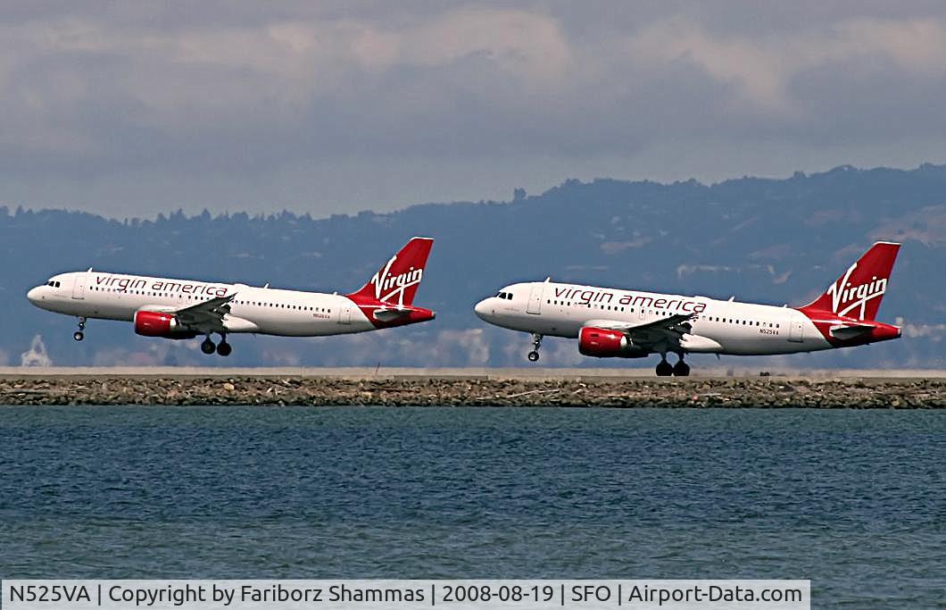 N525VA, 2007 Airbus A319-112 C/N 3324, One & only at SFO