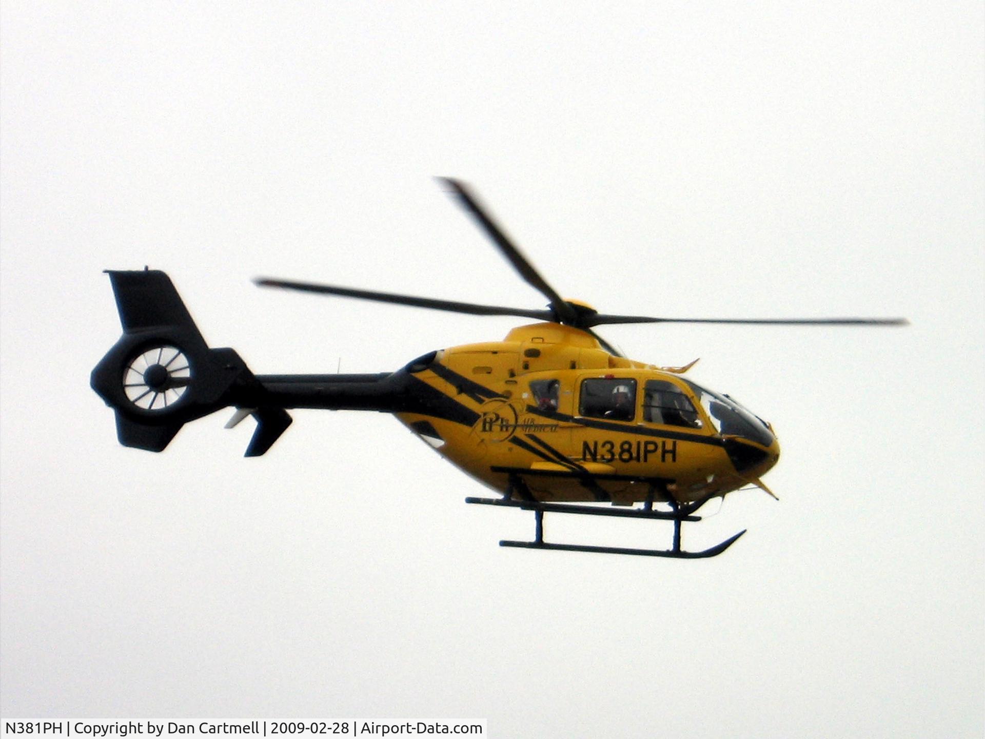 N381PH, 2007 Eurocopter EC-135P-2+ C/N 0611, EMA exercise 28 Feb., 2009 Fountain County, Indiana