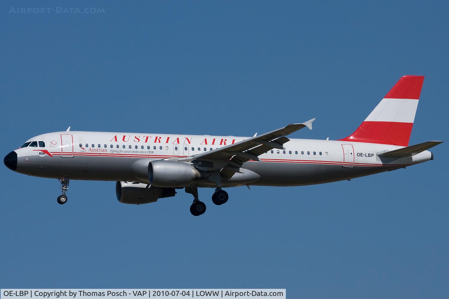 OE-LBP, 1998 Airbus A320-214 C/N 797, Austrian Airlines