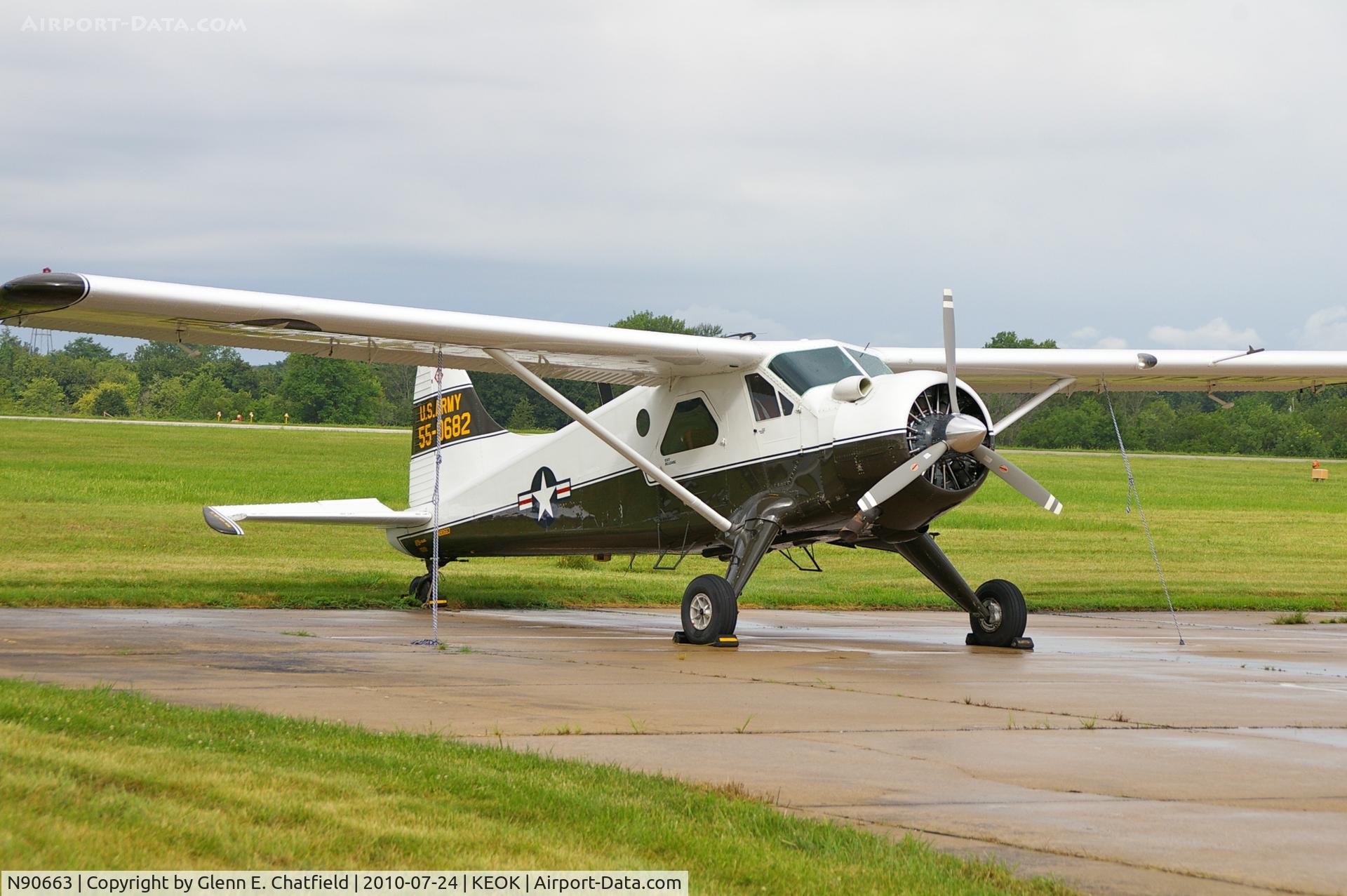 N90663, 1955 De Havilland Canada DHC-2 MK. I(L20A) C/N 899, At the L-bird fly in.  Last time I saw it in 2005 it had floats!