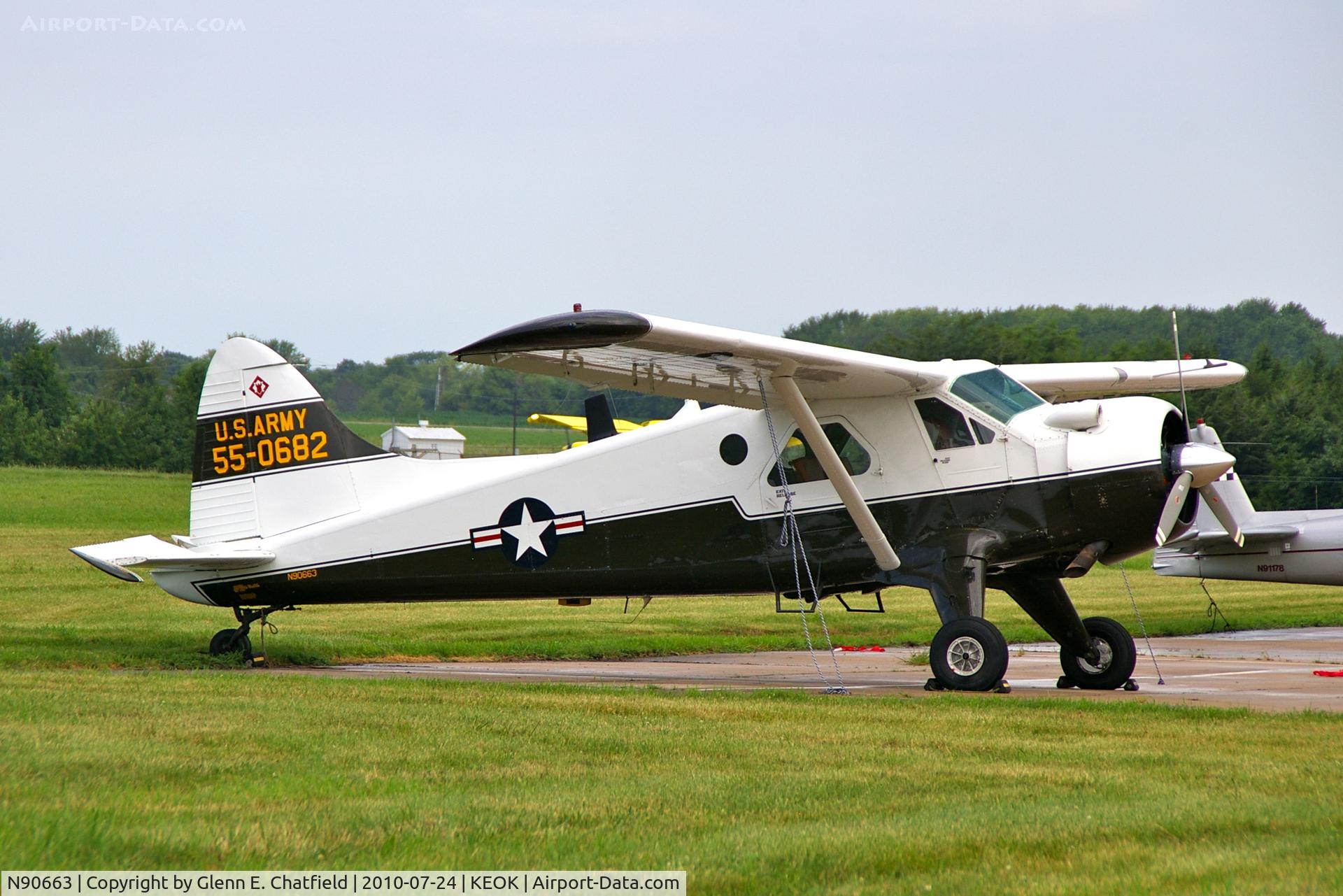 N90663, 1955 De Havilland Canada DHC-2 MK. I(L20A) C/N 899, At the L-bird fly in.  Last time I saw it in 2005 it had floats!