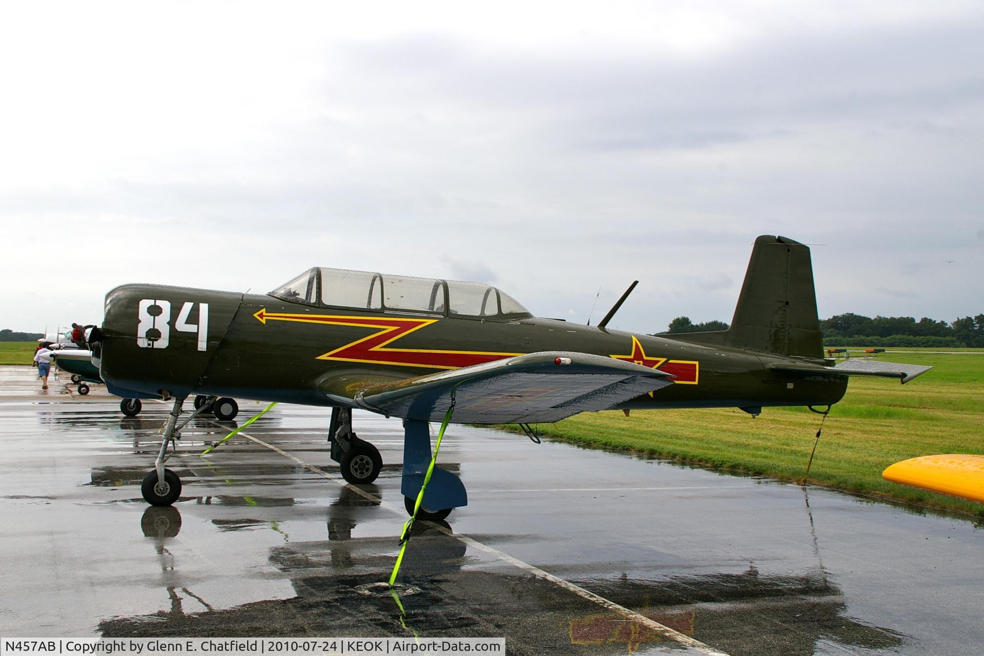 N457AB, 1971 Nanchang CJ-6 C/N 1232004, At the L-bird fly in breakfast