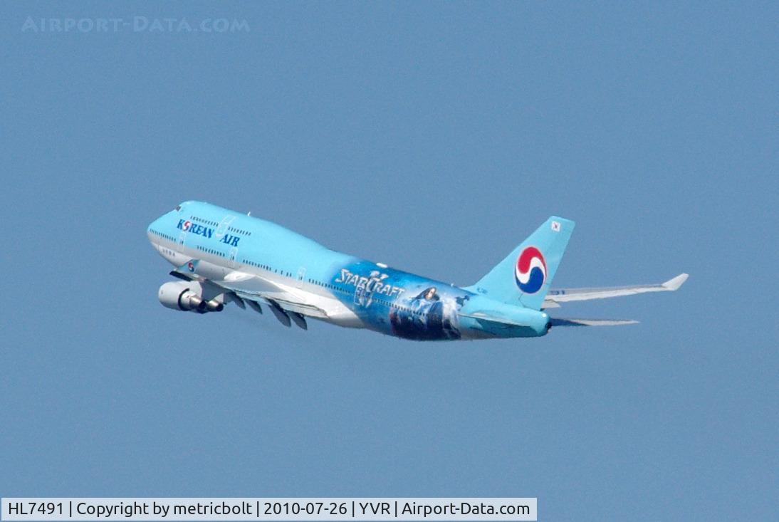 HL7491, Boeing 747-4B5 C/N 27341, Flt KE72 to Seoul
