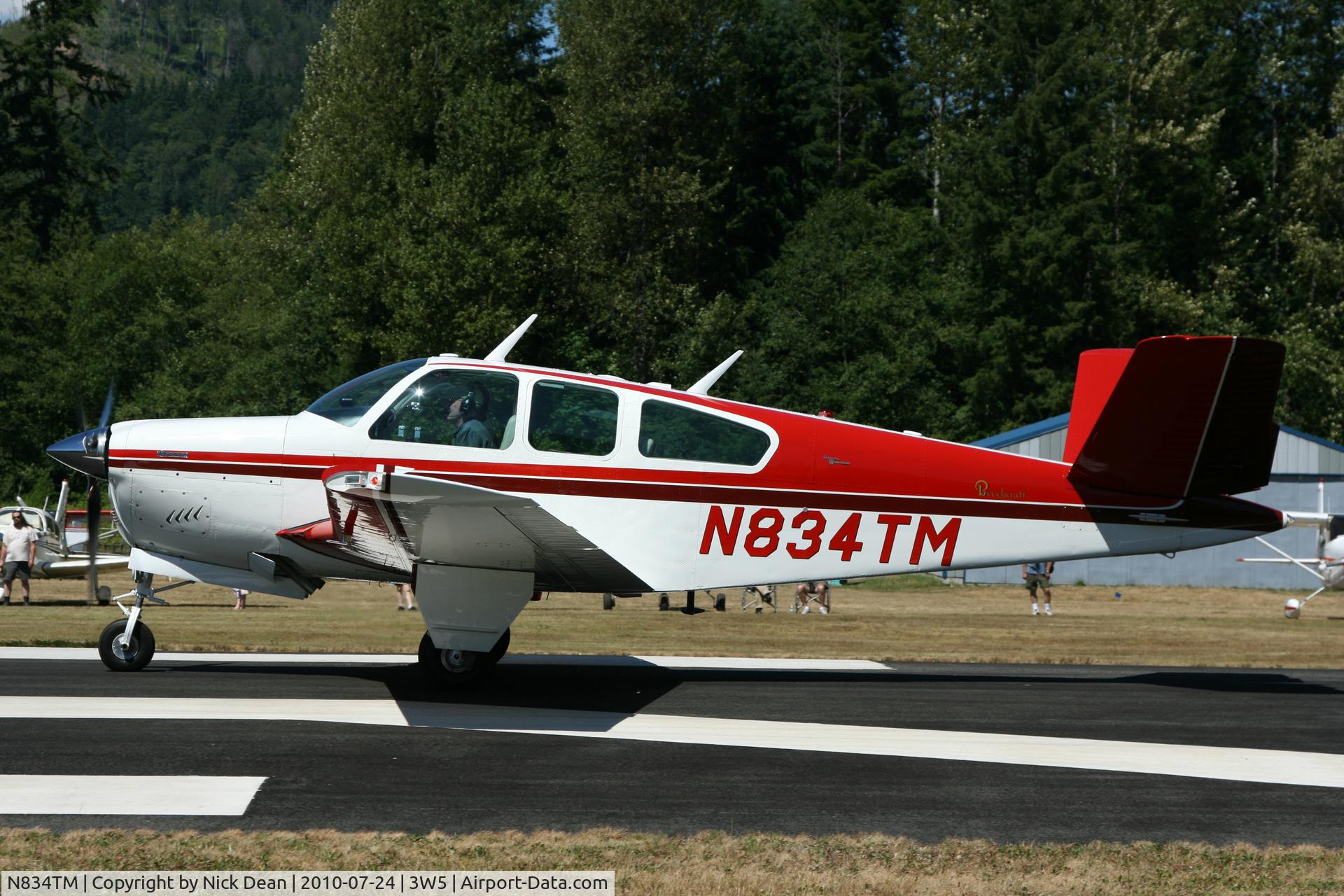 N834TM, 1964 Beech S35 Bonanza C/N D-7433, 3W5