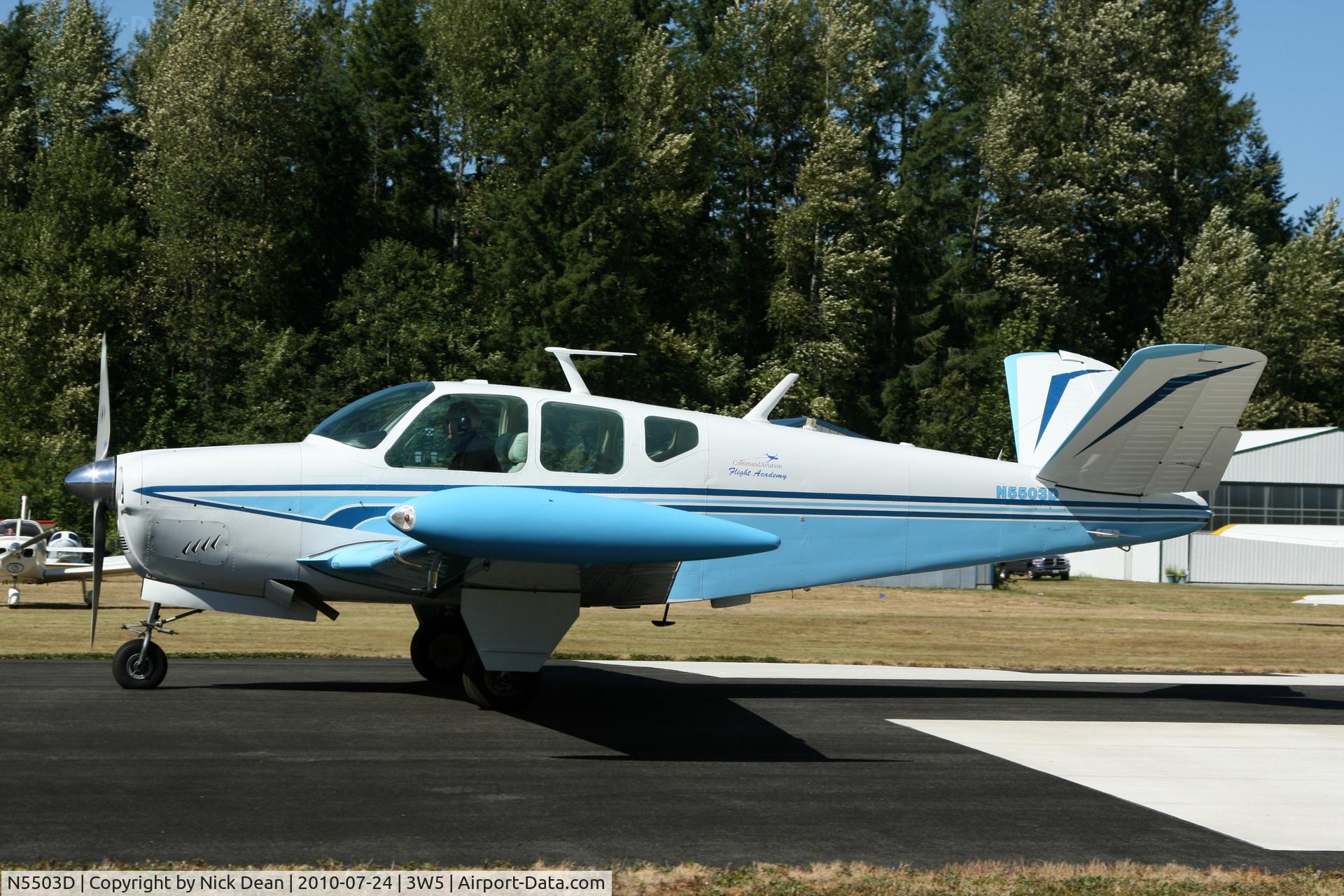 N5503D, 1957 Beech H35 Bonanza C/N D-5029, 3W5