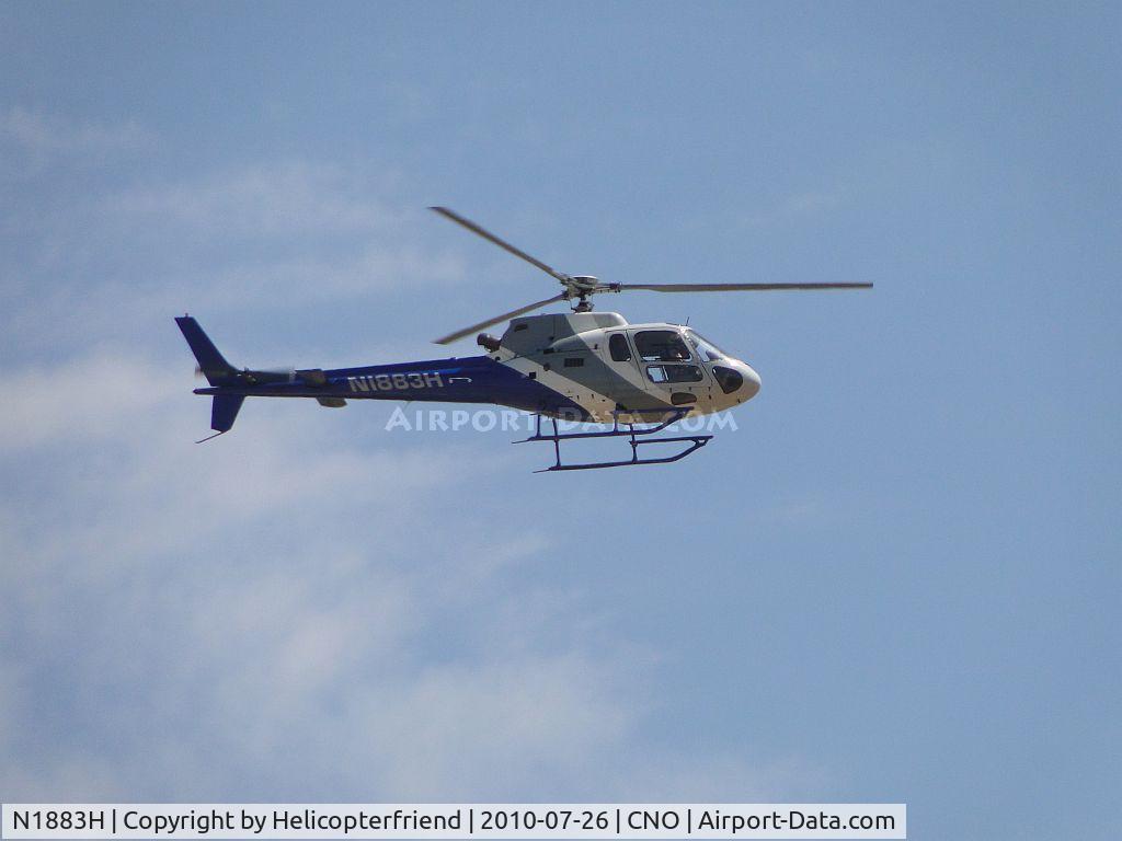 N1883H, 1996 Aerospatiale AS-350B-2 Ecureuil C/N 1883, Heading westbound from Chino