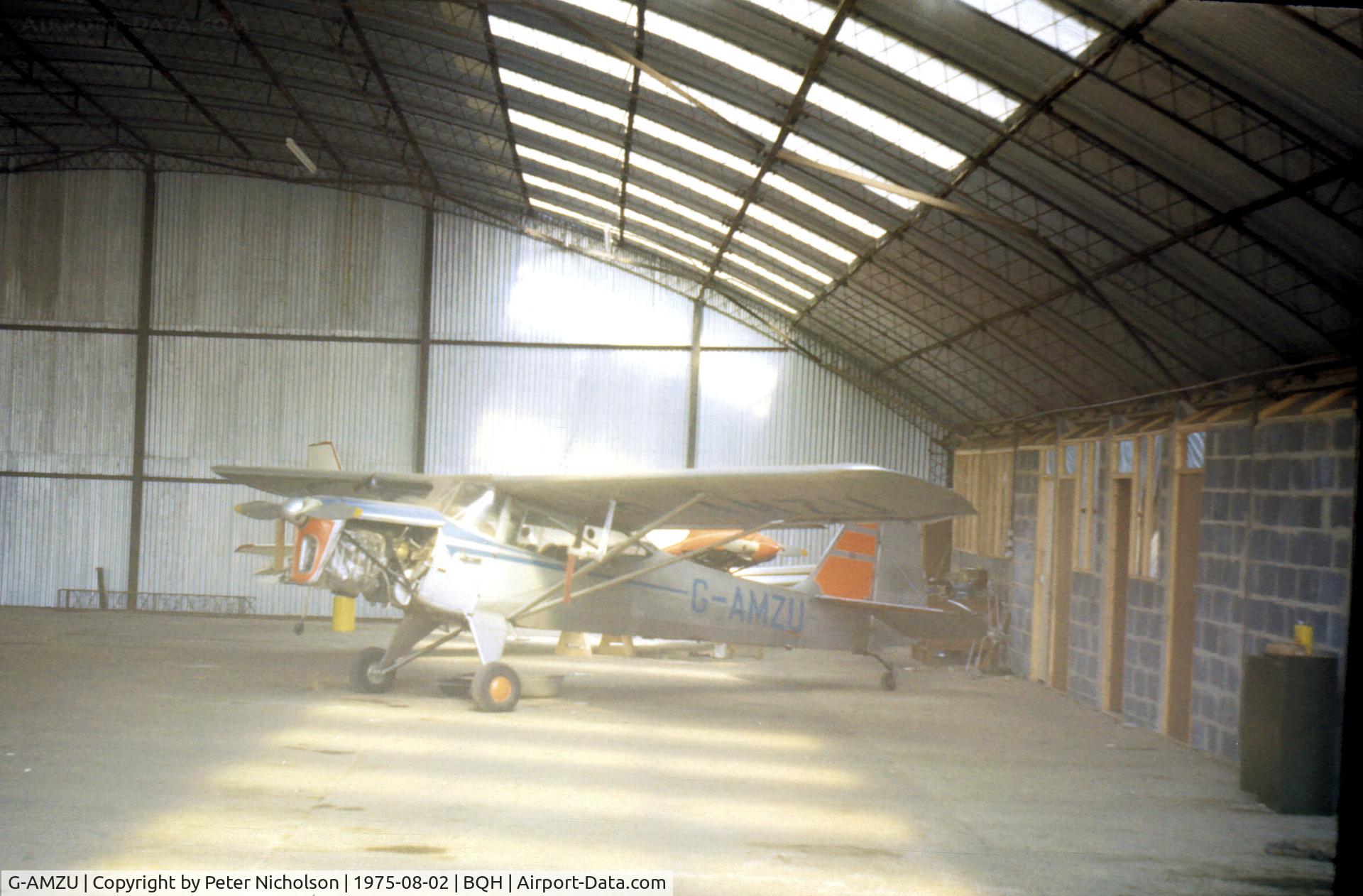 G-AMZU, 1953 Auster J-5F Aiglet Trainer C/N 3108, Auster J/5F Aiglet Trainer resident at Biggin Hill in the Summer of 1975.