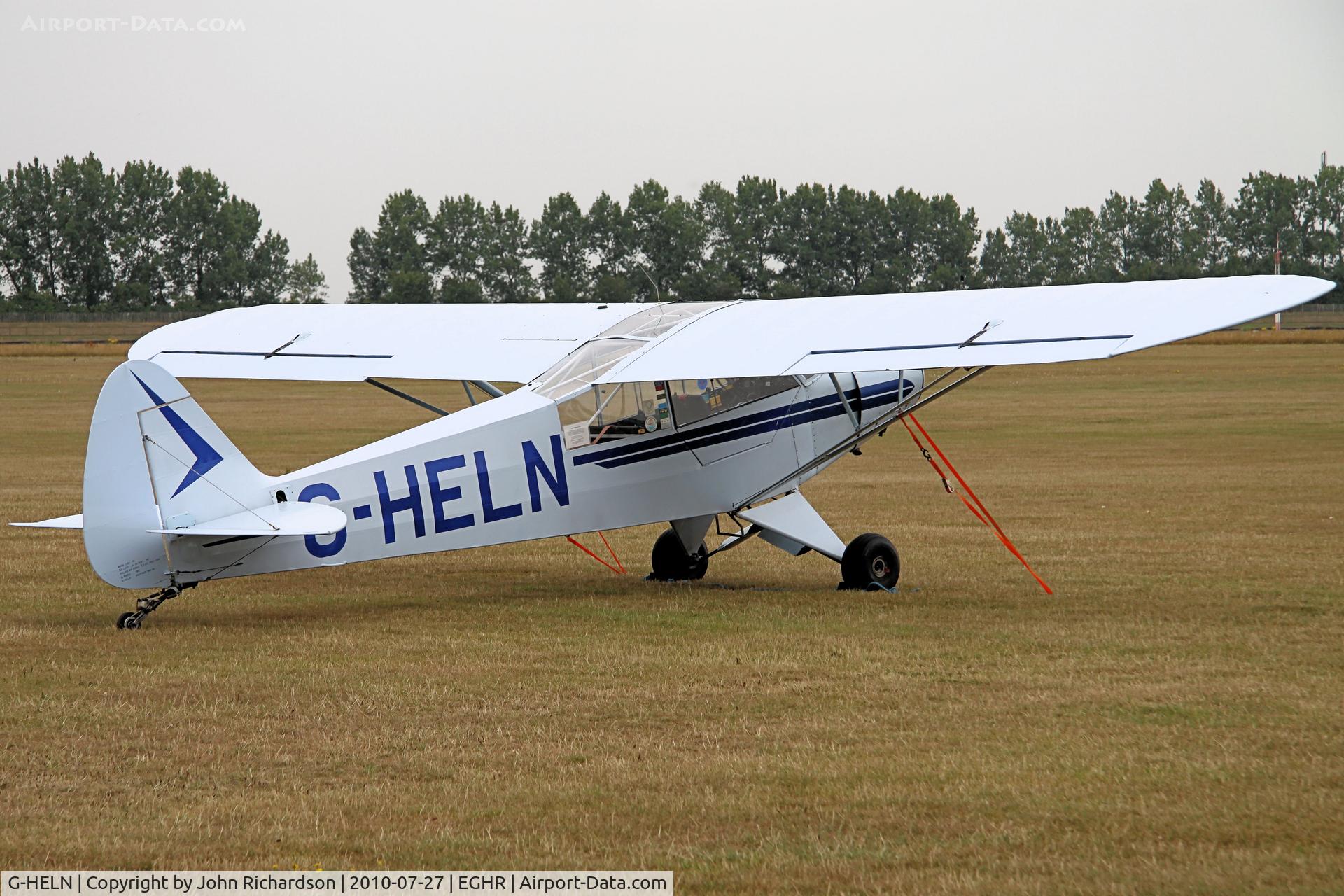 G-HELN, 1958 Piper L-21B Super Cub (PA-18-135) C/N 18-3400, Tethered at Goodwood