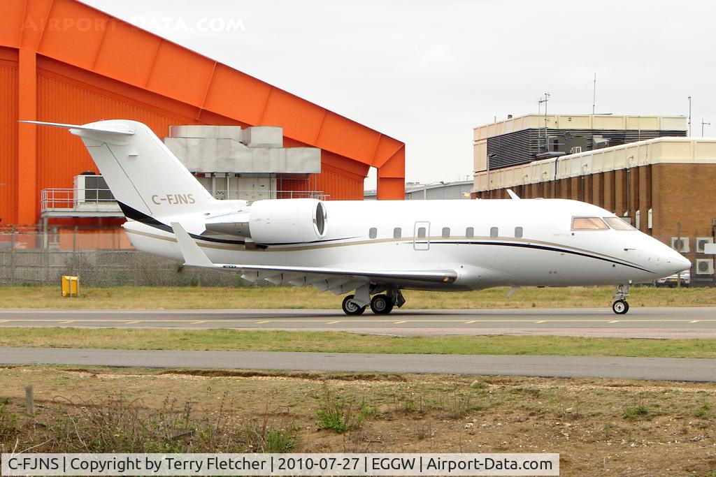 C-FJNS, 1989 Canadair Challenger 605 (CL-600-2B16) C/N 5059, Canadian 1989 Canadair CL-600-2B16, c/n: 5059
departs Luton