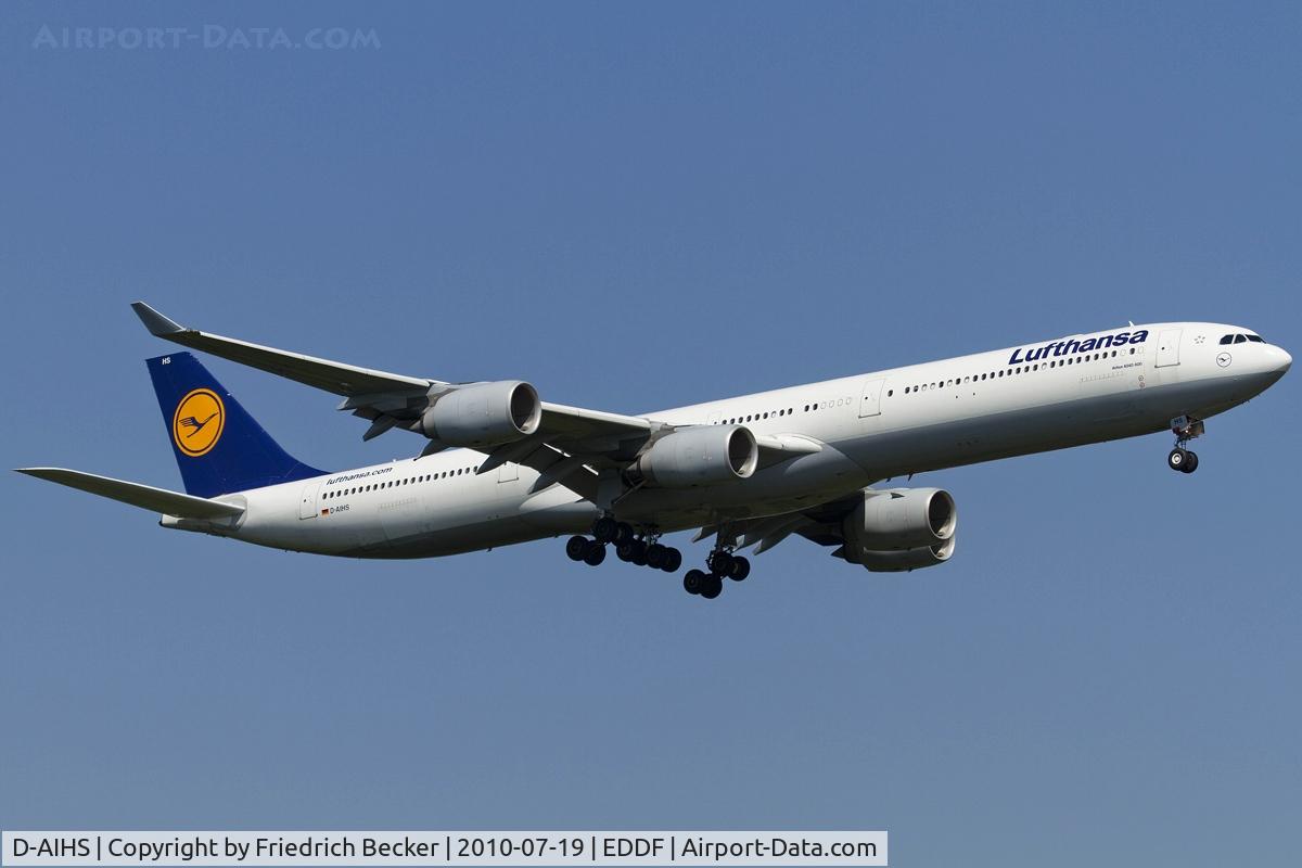 D-AIHS, 2007 Airbus A340-642 C/N 812, on final RW07R