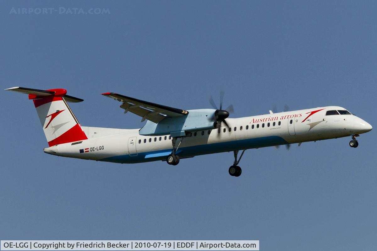 OE-LGG, 2002 De Havilland Canada DHC-8-402Q Dash 8 C/N 4074, on final RW07R