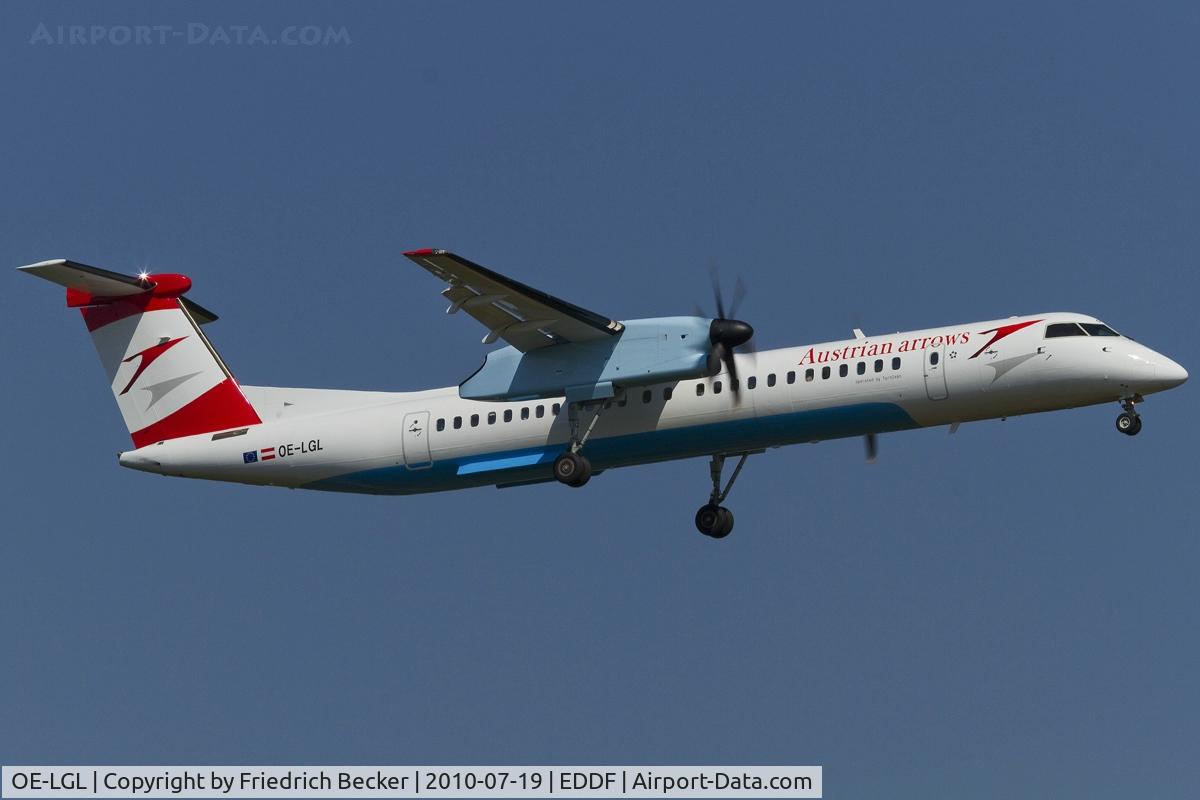 OE-LGL, 2010 De Havilland Canada DHC-8-402Q Dash 8 C/N 4310, on final RW07R