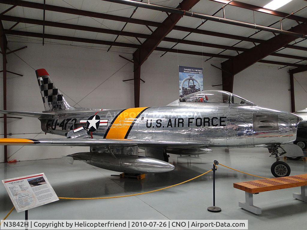 N3842H, Canadair F-86E MK.6 C/N 1472, Canadair CL-13B Sabre Mk.6 (N3842H, c/n 1472). Now at Yank's Air Museum, Chino, Ca