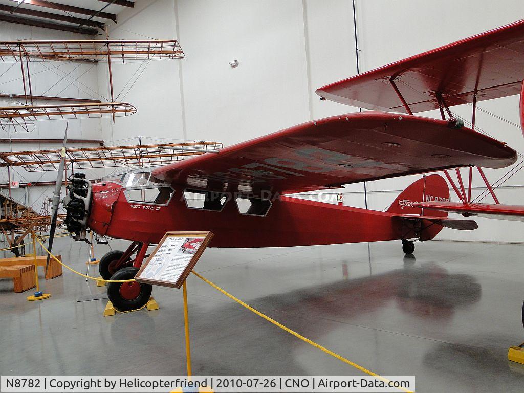 N8782, 1929 Cessna AW C/N 167, West Wind III on display at Yank's Air Museum, Chino, Ca