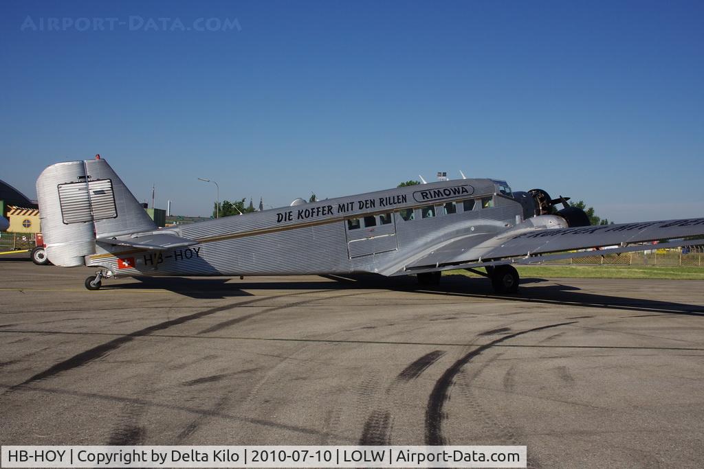 HB-HOY, 1949 Junkers (CASA) 352A-3 (Ju-52) C/N 96, 100 years Airfield Wels-  Ju-Air