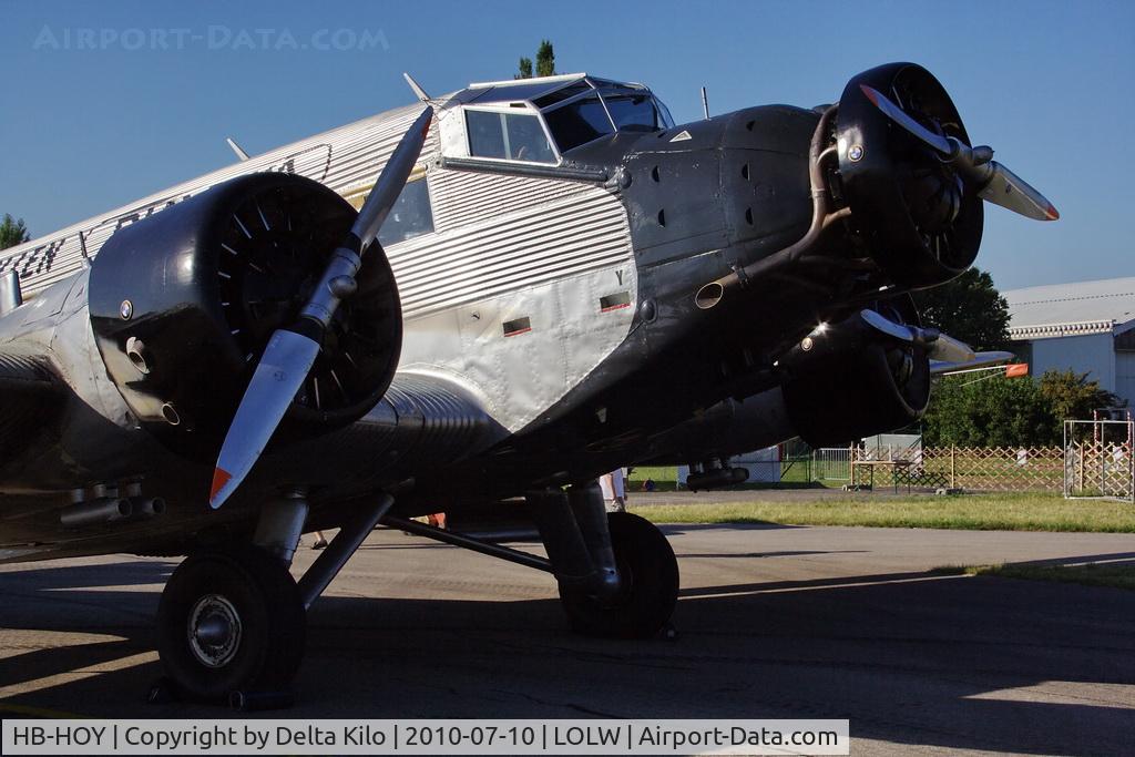 HB-HOY, 1949 Junkers (CASA) 352A-3 (Ju-52) C/N 96, 100 years Airfield Wels- Ju Air