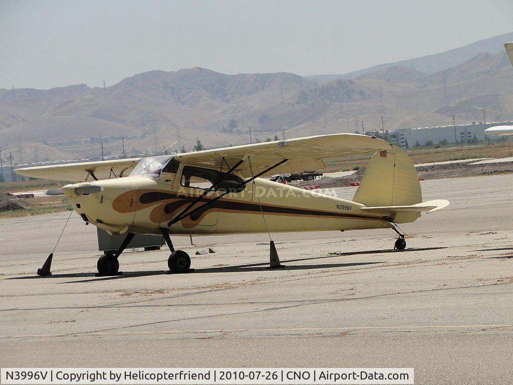 N3996V, 1948 Cessna 170 C/N 18315, Tied down and parked